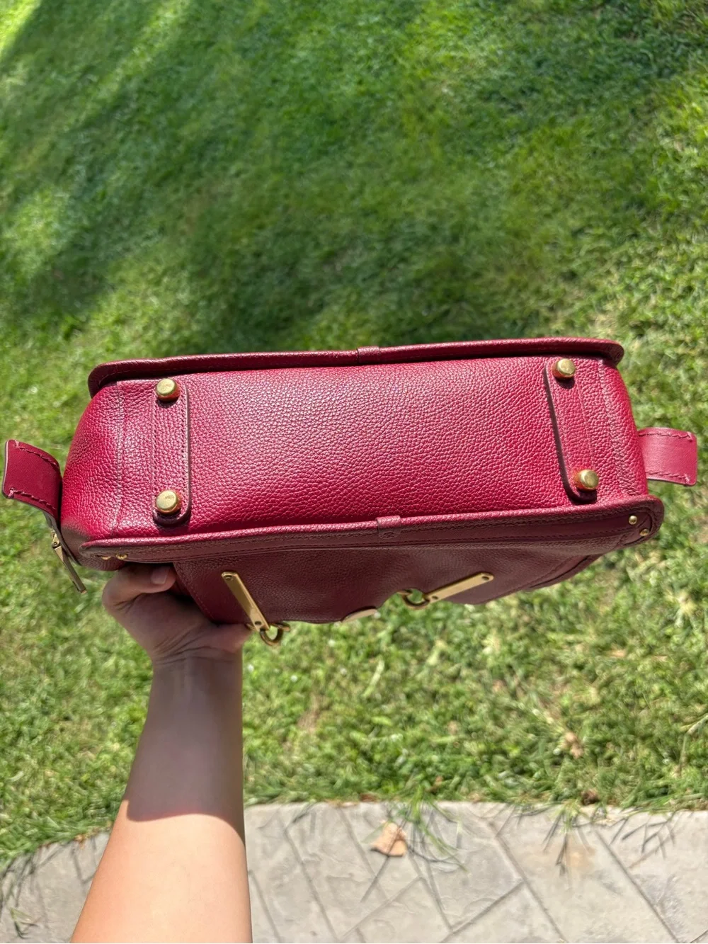 Coach Oxblood Red Pebble Leather Dreamer Satchel Bag 38551